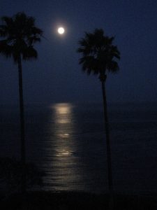 moonrise over the pacific