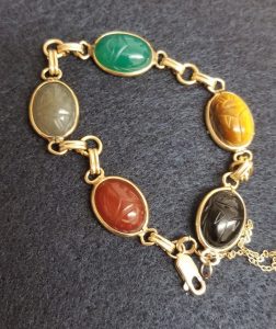 mid century scarab bracelet