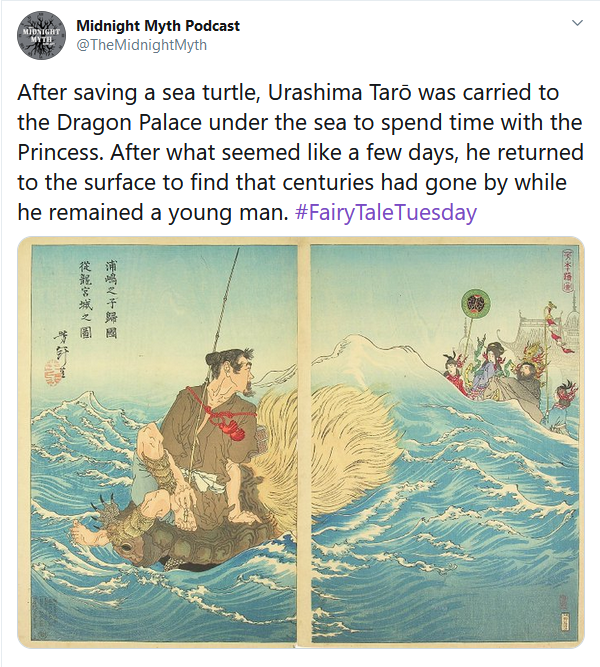 Urashima Taro returned from the underwater Dragon Palace to find centuries had passed. 